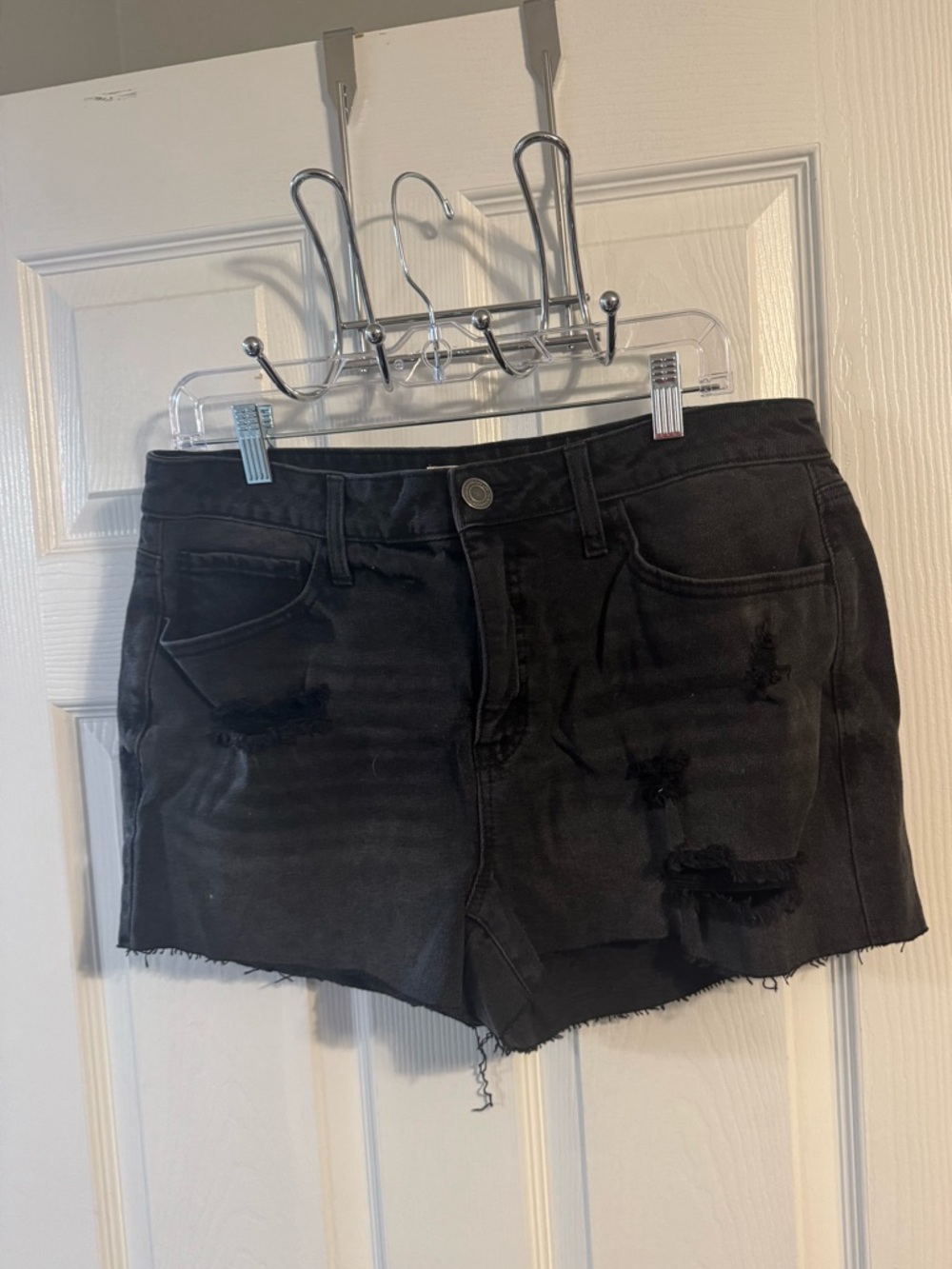 SO Black Distressed Denim Jean Shorts